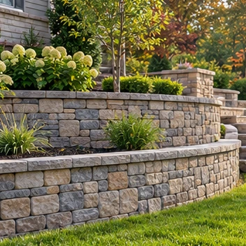 Retaining wall illustration