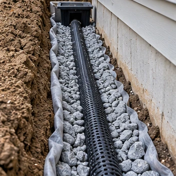 Yard drainage illustration
