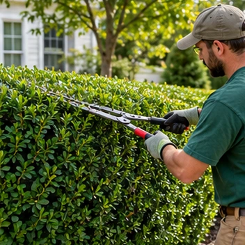 Tree and shrub trimming illustration